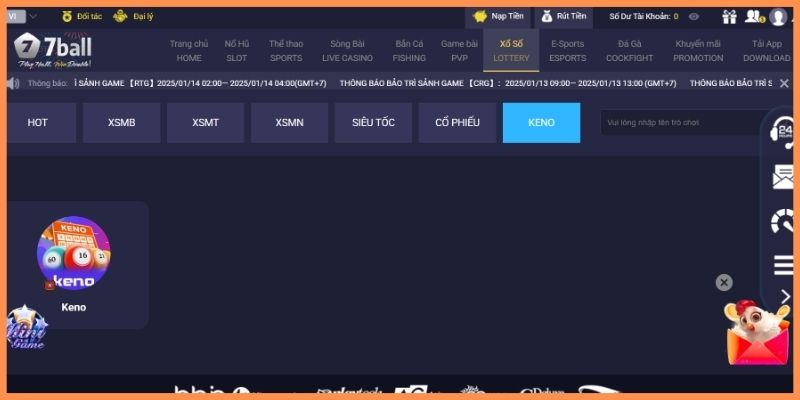 Xổ số Keno là gì? Cách chơi xổ số Keno tại 7BALL 2 Giới thiệu xổ số Keno